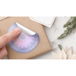 Lila Yoga Instructor Rose Gold Mandala Runder Aufkleber