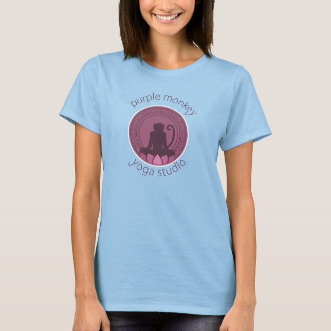 Lila Yogini-Shirt T-Shirt (Vorderseite)