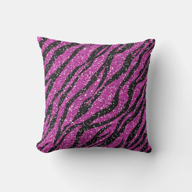 Lila Zebra-Druckkopfkissen Kissen (Vorderseite)