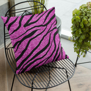 lila Zebra Glittery Pattern Kissen