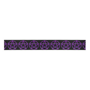 Lila Zebra Pentagram Ripsband