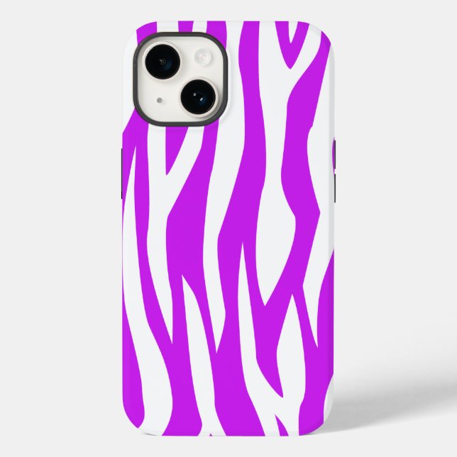 Lila Zebra Print Case-Mate iPhone Hülle (Rückseite)