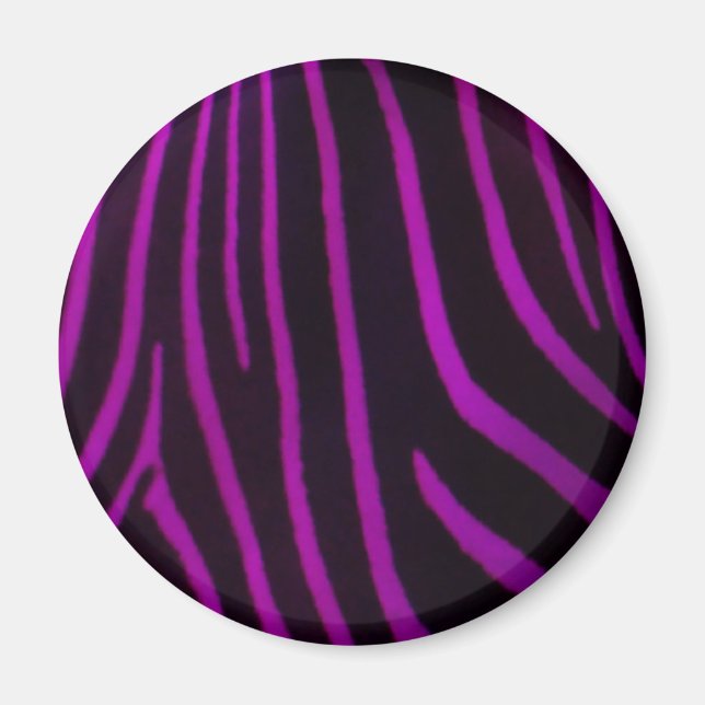 Lila Zebra Print Magnet (Vorne)