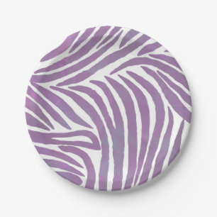 Lila Zebra Print Pappteller