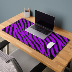 Lila Zebra Print Schreibtischunterlage