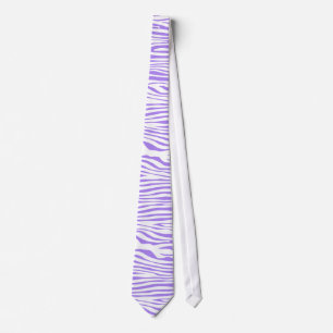 Lila Zebra-Streifen-Muster Krawatte