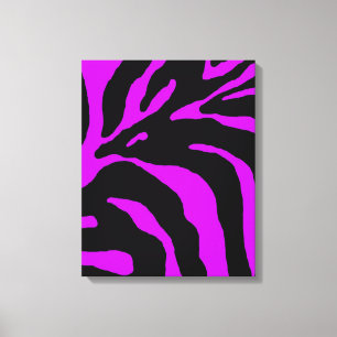 Lila Zebra Strip-Tierausdruck Leinwanddruck