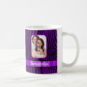 Lila Zebradruck Kaffeetasse