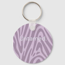 Lila Zebradruck-Tasche Schlüsselanhänger