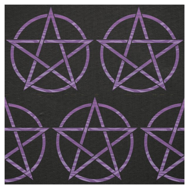 Lila ZebraPentagram Stoff (Muster)