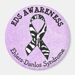 Lila Zebras EDS Ehlers-Danlos-Syndrom Magnet