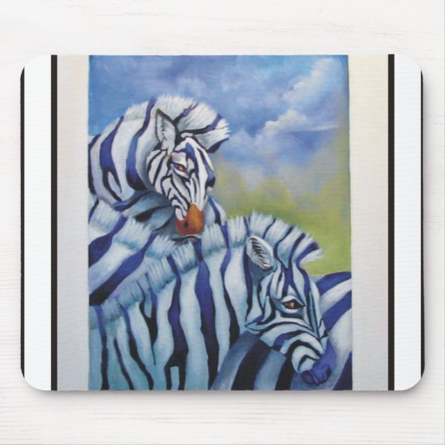 lila Zebras Mousepad (Vorne)