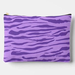 Lila Zebrastreifen-Muster Zubehörtasche