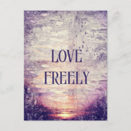 Lila Zeichnen einer benutzerdefinierten Textpostka Postkarte