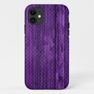 Lila Zickzack Holzmuster Case-Mate iPhone Hülle