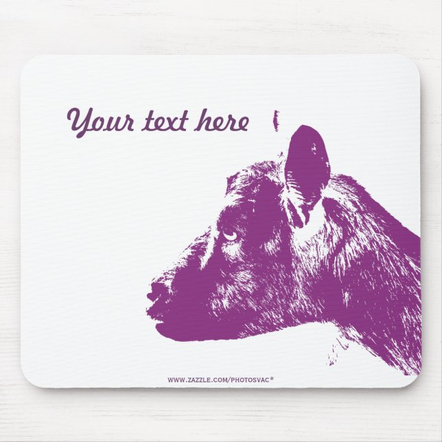 Lila Ziege Mousepad (Vorne)