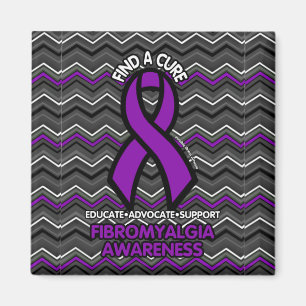Lila Zig Zag...Fibro Magnet
