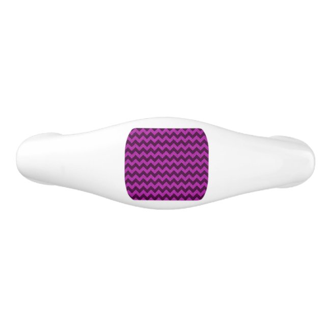 Lila Zig Zag Glitzer Keramik Schubladengriff (Vorderseite)