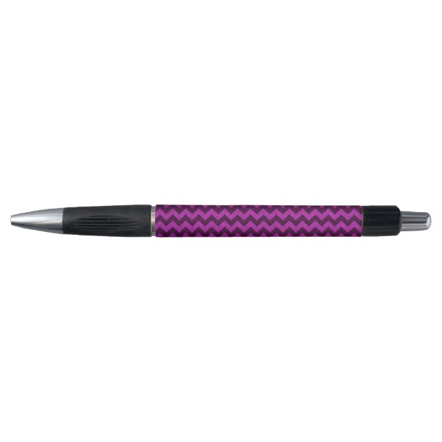 Lila Zig Zag Glitzer Kugelschreiber (Vorderseite)