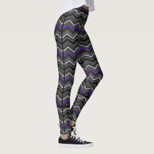 Lila Zig Zag mit schwarzem Striping ...Epilepsie Leggings