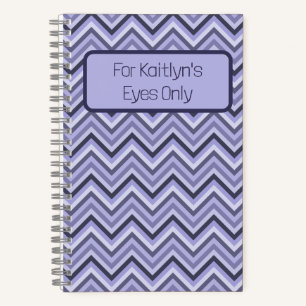 Lila Zig Zags "My Eyes Only" Journal Notizbuch
