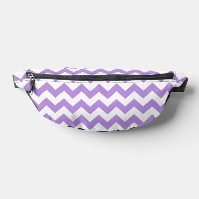 Lila Zigzag, Lila Zickzack, geometrisches Muster Bauchtasche (Ablage )