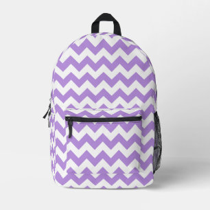 Lila Zigzag, Lila Zickzack, geometrisches Muster Bedruckter Rucksack
