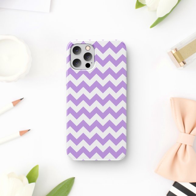 Lila Zigzag, Lila Zickzack, geometrisches Muster Case-Mate iPhone Hülle (Von Creator hochgeladen)