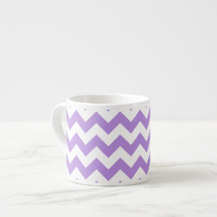 Lila Zigzag, Lila Zickzack, geometrisches Muster Espressotasse