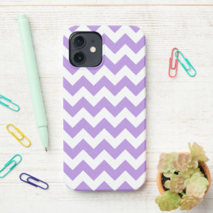 Lila Zigzag, Lila Zickzack, geometrisches Muster iPhone 12 Hülle