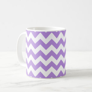 Lila Zigzag, Lila Zickzack, geometrisches Muster Kaffeetasse
