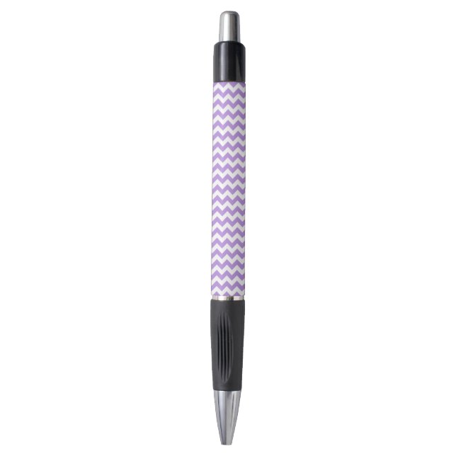 Lila Zigzag, Lila Zickzack, geometrisches Muster Kugelschreiber (Vorderseite Vertikal)