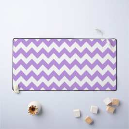 Lila Zigzag, Lila Zickzack, geometrisches Muster Schreibtischunterlage