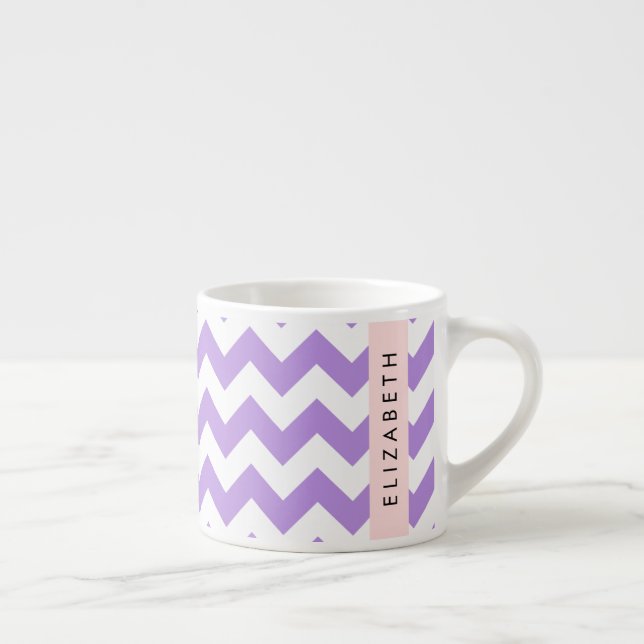 Lila Zigzag, Lila Zickzack, Ihr Name Espressotasse (Rechts)