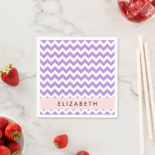Lila Zigzag, Lila Zickzack, Ihr Name Serviette