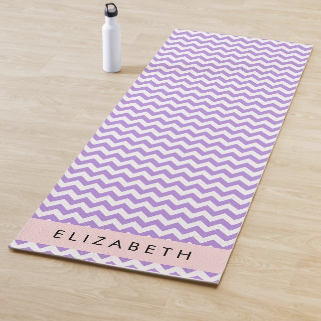 Lila Zigzag, Lila Zickzack, Ihr Name Yogamatte (Beispiel)