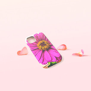 Lila Zinnia-Blume im Fall Bloom iPhone Case-Mate iPhone Hülle