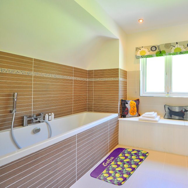 Lila Zitronengelb Badematte (Von Creator hochgeladen)