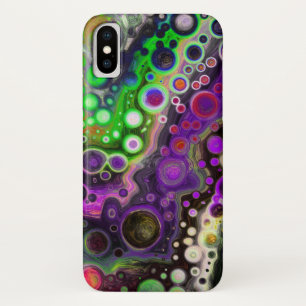 Lila, Zitronengrün, schwarze Fluid Art Case-Mate iPhone Hülle