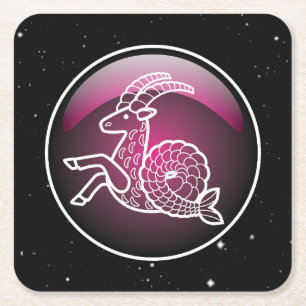 Lila Zodiac-Hartkorn Rechteckiger Pappuntersetzer
