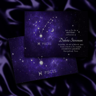 Lila Zodiakiefieber | Kosmisches Astrologie Horosk Einladung