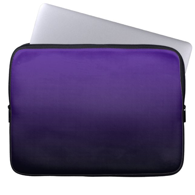 Lila zu Black Gradient Electronics Bag Laptopschutzhülle (Vorderseite)