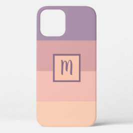 Lila zu gelben Farbpalettenmonogramm Case-Mate iPhone Hülle
