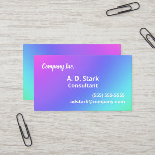 Lila zu Green Rainbow Gradient Business Cards Visitenkarte