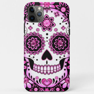 Lila Zuckerschädel Case-Mate iPhone Hülle