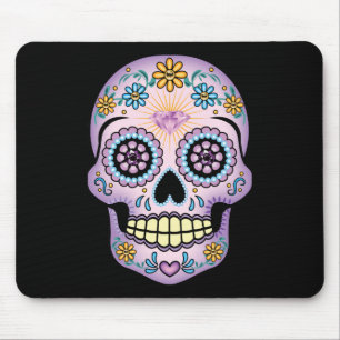 Lila Zuckerschädel Mousepad
