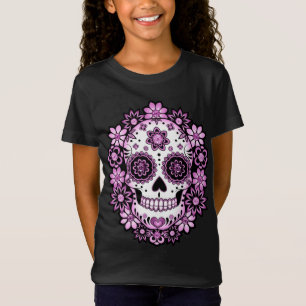 Lila Zuckerschädel T-Shirt