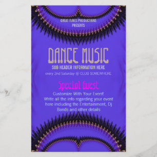 Lila Zukunft Tanzmusik-Club-Partyflyer Flyer