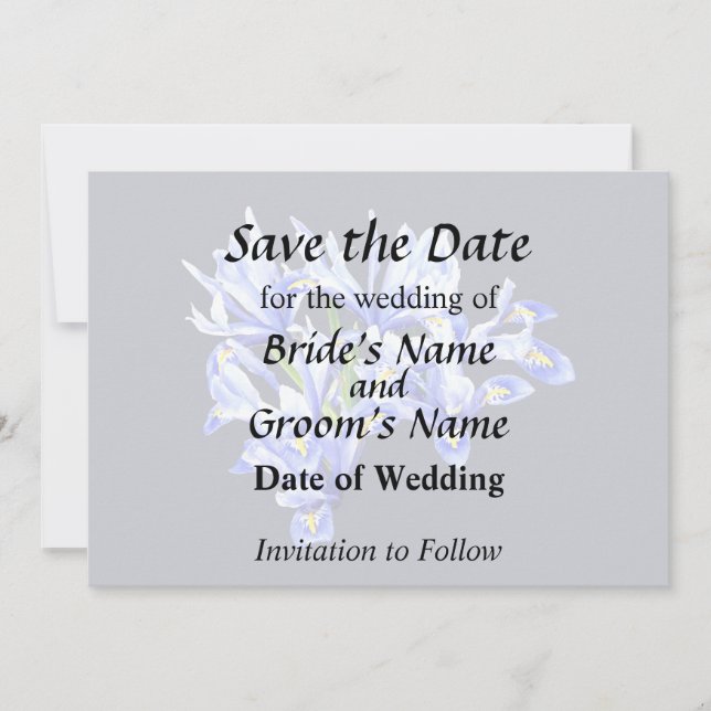 Lila Zwergherz Save The Date (Vorderseite)