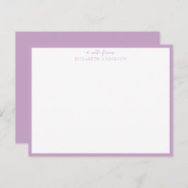 Lilac 'A Note from' Classic Border Note Card Mitteilungskarte